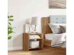 Clicnbuy Mesita De Noche|Mesita de noche madera de ingeniería roble artisian 40x30x40 cm
