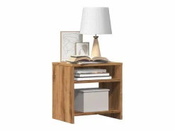 Clicnbuy Mesita De Noche|Mesita de noche madera de ingeniería roble artisian 40x30x40 cm