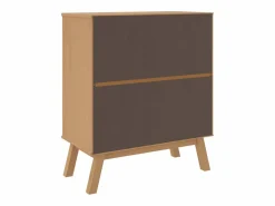 vidaxl Cómoda|Mesita de noche OLDEN madera maciza de pino marrón