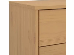 vidaxl Cómoda|Mesita de noche OLDEN madera maciza de pino marrón