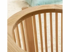 Mesita de noche redonda de madera de pino Vénus de^Made In Meubles Outlet