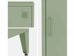 Sweeek Muebles Niño|Mesita industrial con 1 puerta, set de 2