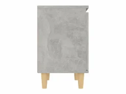 Clicnbuy Mesita noche con patas madera maciza hormigón 40x30x50 cm Gris Clearance