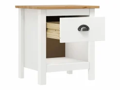 vidaxl Mesita De Noche|Mesitas de noche 2 uds Hill madera maciza de pino 46x35x49,5 cm