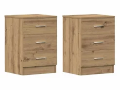 Mesitas de noche 2 unidades madera roble artisan 38x35x55 cm^Clicnbuy Discount