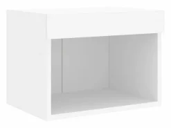 Mesitas de noche de pared con luces LED 2 unidades^Clicnbuy Outlet