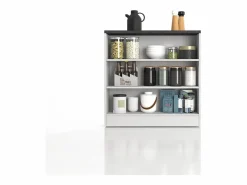 Meuble estantería de cocina Sole con 3 estantes brillo y report 90x90x25 cm^ Clearance