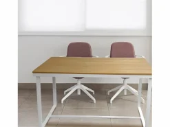 Mesa De Ordenador|Meyvaser - Mesa de Escritorio 120 Cm de ancho con patas de Metal y tapa de madera 58x74x120 Cm