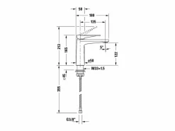 DURAVIT Mezclador de lavabo talla M Tulum Freshstart mate sin extraíble ni desagüe Negro Discount