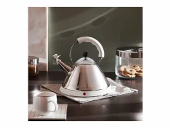 Alessi MG32, Hervidor Eléctrico con Silbato de Pajarito, Blanco New