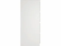TOPESHOP MILÁN | Cómoda contemporánea para dormitorio/salón/oficina 40x120x97 | 8 cajones deslizantes | Unidad de almacenamiento | Armario Blanco New