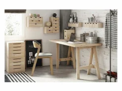 Astigarraga Mini bloque de almacenamiento en pino crudo con cajones 6 cajones M2 Beige New