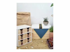 Astigarraga Mini bloque de almacenamiento en pino crudo con cajones 6 cajones M2 Beige New