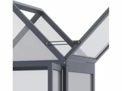 Mini invernadero de 3 niveles con techo practicable, estructura de madera natural, color (70,5 x 42 x 132 cm) Gris Best