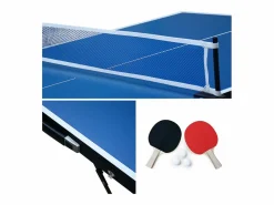 Sweeek Ping Pong|Mini mesa de ping pong interior plegable con 4 raquetas y 6 pelotas,