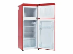 Electrodomésticos De Frío|Mini nevera retro, 92 L en total, 28 L en congelador, 64 L en frigorífico, clase energética D, LED, diseño retro, color (105,5 x 41 x 45,5 cm)
