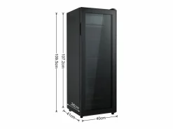 Electrodomésticos De Frío|Mini refrigerador de 128 L, congelador de 8 L + refrigerador de 120 L, 7 niveles de temperatura, LED, R600a, acero inoxidable, (40 x 43,5 x 110 cm)