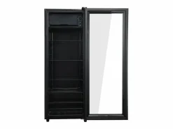Electrodomésticos De Frío|Mini refrigerador de 128 L, congelador de 8 L + refrigerador de 120 L, 7 niveles de temperatura, LED, R600a, acero inoxidable, (40 x 43,5 x 110 cm)