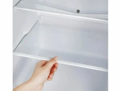 Electrodomésticos De Frío|Mini refrigerador de 106 L, refrigerador de 60 L + congelador de 46 L, 7 niveles de temperatura, LED, acero inoxidable, y plateado (42,5 x 44,5 x 102 cm)