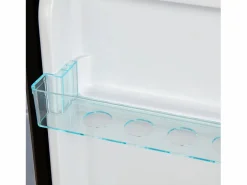 Electrodomésticos De Frío|Mini refrigerador de 106 L, refrigerador de 60 L + congelador de 46 L, 7 niveles de temperatura, LED, acero inoxidable, y plateado (42,5 x 44,5 x 102 cm)