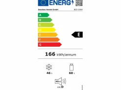 Electrodomésticos De Frío|Mini refrigerador de 106 L, refrigerador de 60 L + congelador de 46 L, 7 niveles de temperatura, LED, acero inoxidable, y plateado (42,5 x 44,5 x 102 cm)