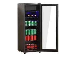 Hauss Spole Electrodomésticos De Frío|Mini refrigerador de 128 litros con estantes ajustables y LED azul -
