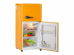 DripeX Mini Refrigerador 22L + 38L, 7 Nivel de temperatura, -27 ° C∽13 ° C, sonido 45 dB, Energy Clase E, 102kWh/año, 42x45.5x88.8cm Amarillo Outlet