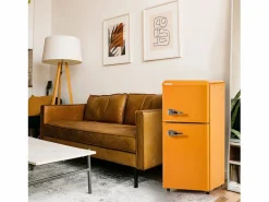DripeX Mini Refrigerador 22L + 38L, 7 Nivel de temperatura, -27 ° C∽13 ° C, sonido 45 dB, Energy Clase E, 102kWh/año, 42x45.5x88.8cm Amarillo Outlet