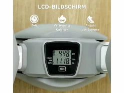 Mini stepper con pantalla LCD, pedales antideslizantes, plástico, (50,5x31,5x26 cm) Gris Hot