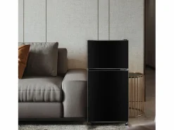 Mininevera de 60 L, congelador de 22 L, frigorífico de 38 L, clase energética E, LED, diseño moderno, color (86,8 x 45,5 x 42,5 cm)^ Outlet