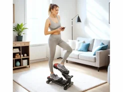 Cinta De Correr|Mini-stepper con pantalla LCD, compacto, de acero, color negro (44,5x29x20 cm)