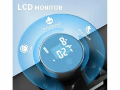 Cinta De Correr|Mini-stepper con pantalla LCD, compacto, de acero, color negro (44,5x29x20 cm)