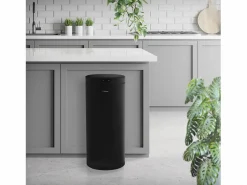 ML-DESIGN Cubo De Basura Para Cocina|Cubo de basura inteligente con sensor de movimiento 40L papelera redonda con apertura y cierre automática de acero con pantalla LED