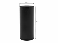 ML-DESIGN Cubo De Basura Para Cocina|Cubo de basura inteligente con sensor de movimiento 40L papelera redonda con apertura y cierre automática de acero con pantalla LED
