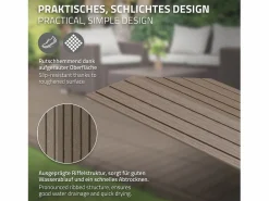 ML-DESIGN Perfil angular de wpc marrón oscuro esquina izquierda 38x2x7,5 cm borde de remate para baldosas con sistema clic aspecto madera para terraza Marru00f3n Online