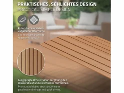 ML-DESIGN Perfil angular de wpc marrón claro esquina izquierda 38x2x7,5 cm borde de remate para baldosas con sistema clic aspecto madera para terraza Marru00f3n Best