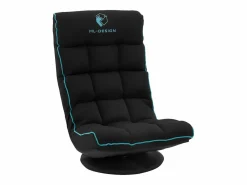 ML-DESIGN Sofá gaming ergonómico, negro-turquesa, sillón gamer de ordenador, videojuegos asiento gamer de suelo giratorio 360° y ajustable Azul turquesa Outlet