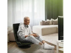 Sofá gaming ergonómico, negro-, sillón gamer de ordenador, videojuegos asiento gamer de suelo giratorio 360° y ajustable^ML-DESIGN Sale