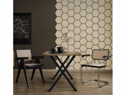 ML-Design 2x Paneles acústicos hexagonales de pared MDF color roble 66,5x81x2cm 1 m² tratamiento de insonorización absorbente de ruido para set up Color natural claro Discount