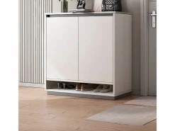 MODERNA CÓMODA BLANCA CON GRAN CAPACIDAD PARA ZAPATOS ESTANTERÍA DE 2 PUERTAS ESTRECHA Blanco Online