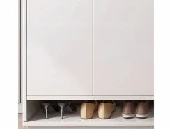 MODERNA CÓMODA BLANCA CON GRAN CAPACIDAD PARA ZAPATOS ESTANTERÍA DE 2 PUERTAS ESTRECHA Blanco Online