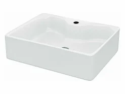Moderno fregadero de cerámica rectangular, cuenca del fregadero de baño, bandeja de lavado, 480x375x130 mm,^DripeX New
