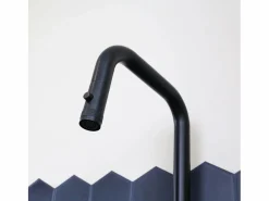 Essebagno Molette Mezclador de fregadero con teleducha extraíble en mate Negro Hot
