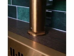 Molette Mezclador de fregadero con teleducha extraíble en cobre cepillado^Essebagno Hot