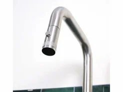Essebagno Grifo De Cocina|Molette Mezclador de fregadero con teleducha extraíble en acero inoxidable