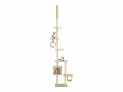 Garden Furniture Mora Rascador para gatos con postes de sisal 260 cm Beige Best
