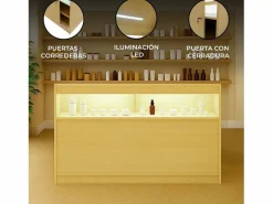 Mostrador Comercial con Luz LED B1500 150x60x90cm – Arce^Monstershop Best