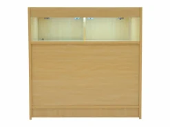 Monstershop Escritorio Secreter|Mostrador Comercial con Luz LED B900 90x60x90cm – Color Arce