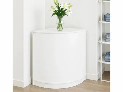 Monstershop Mostrador Comercial Esquinero Curvo CM60 60x60x90cm – Blanco New