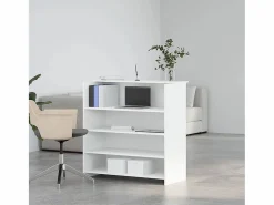 Mostrador de recepción 100x50x103,5 cm madera ingeniería^Clicnbuy Best